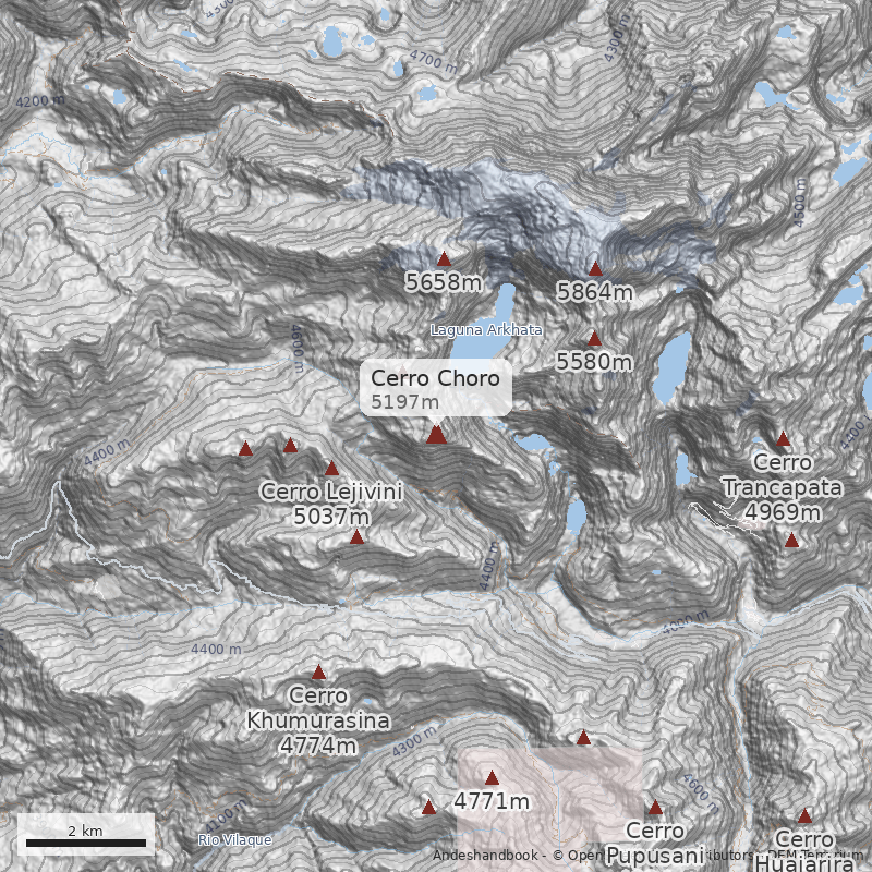 Mapa Cerro Choro