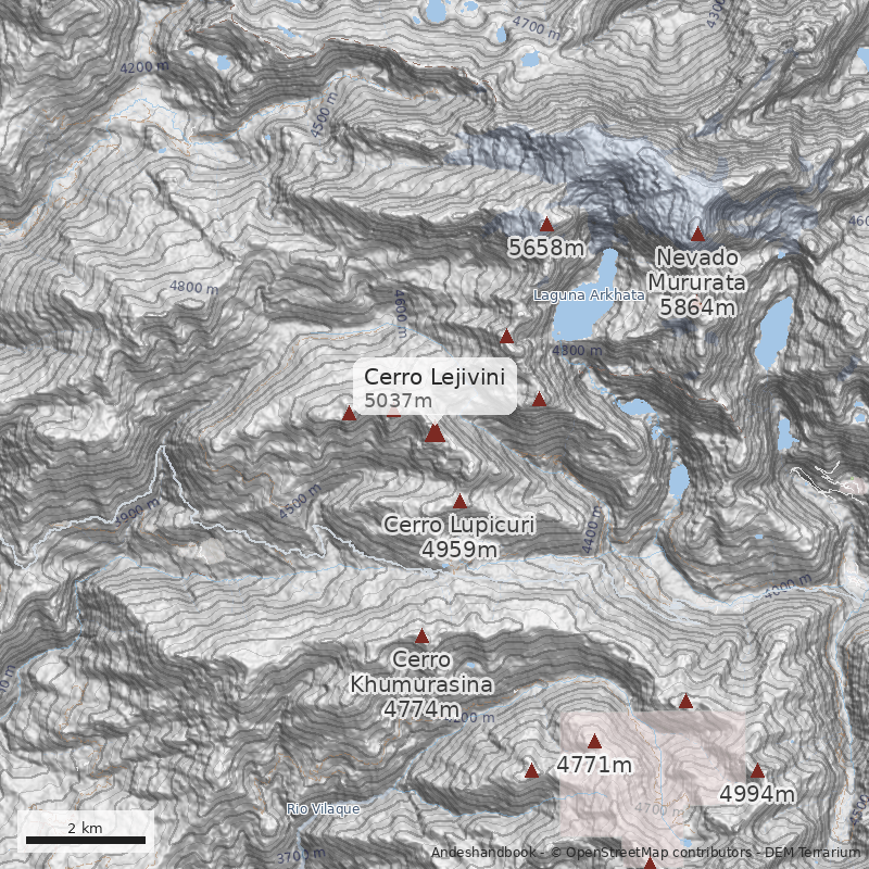 Mapa Cerro Lejivini