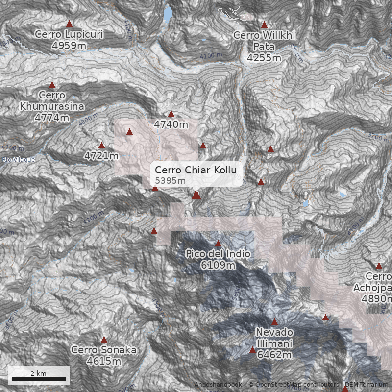 Mapa Cerro Chiar Kollu