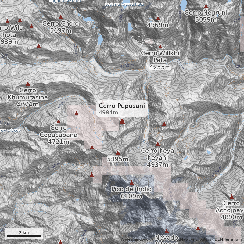 Mapa Cerro Pupusani