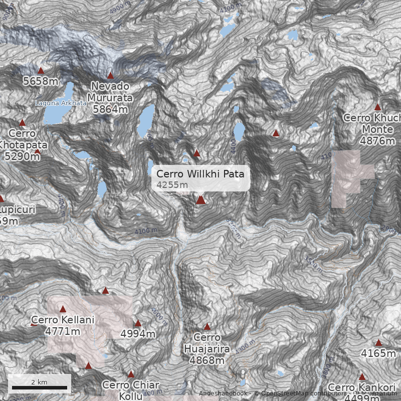 Mapa Cerro Willkhi Pata