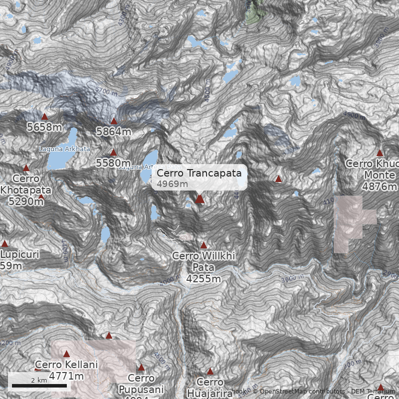 Mapa Cerro Trancapata