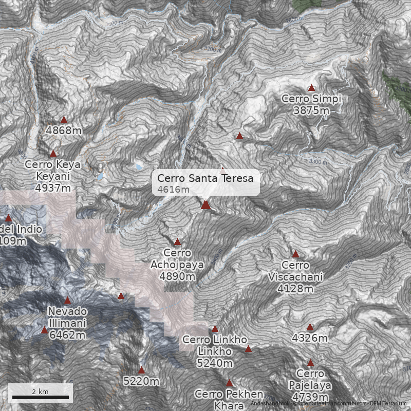 Mapa Cerro Santa Teresa