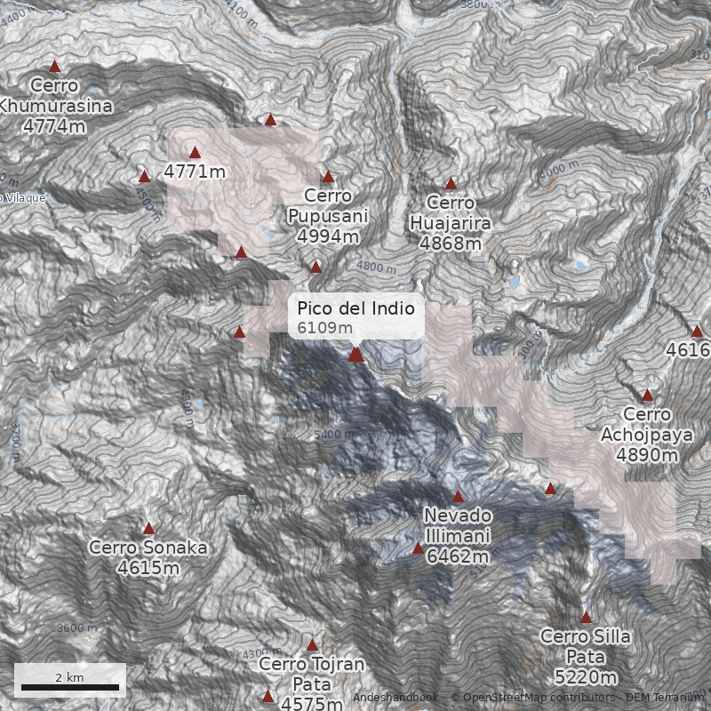 Mapa Pico del Indio