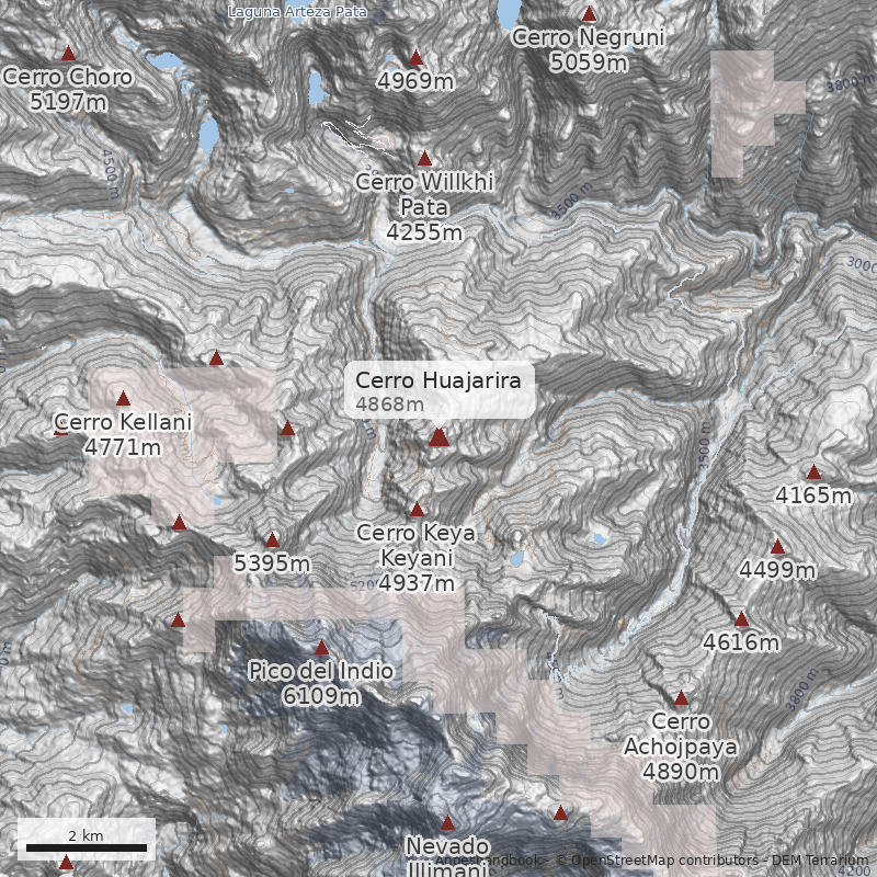 Mapa Cerro Huajarira