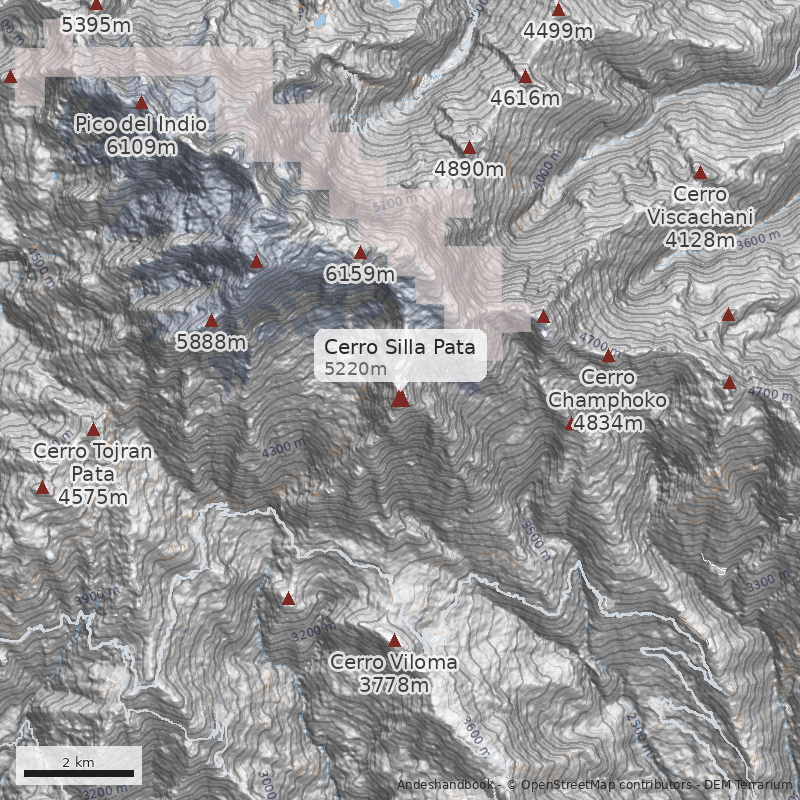 Mapa Cerro Silla Pata