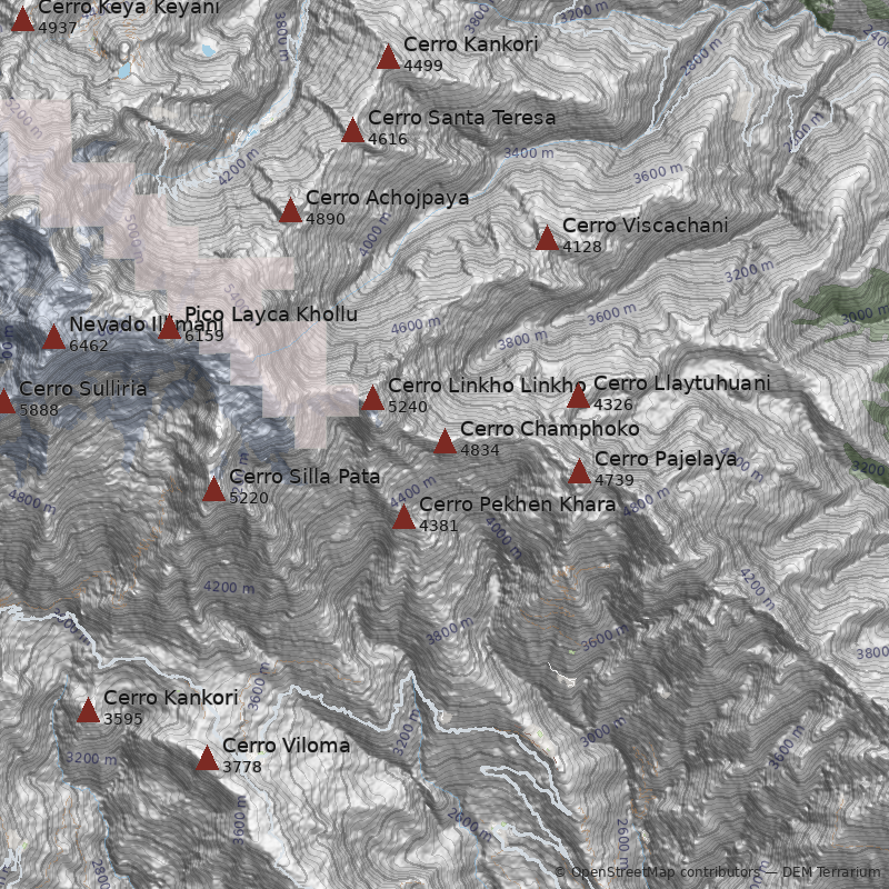 Mapa Cerro Champhoko