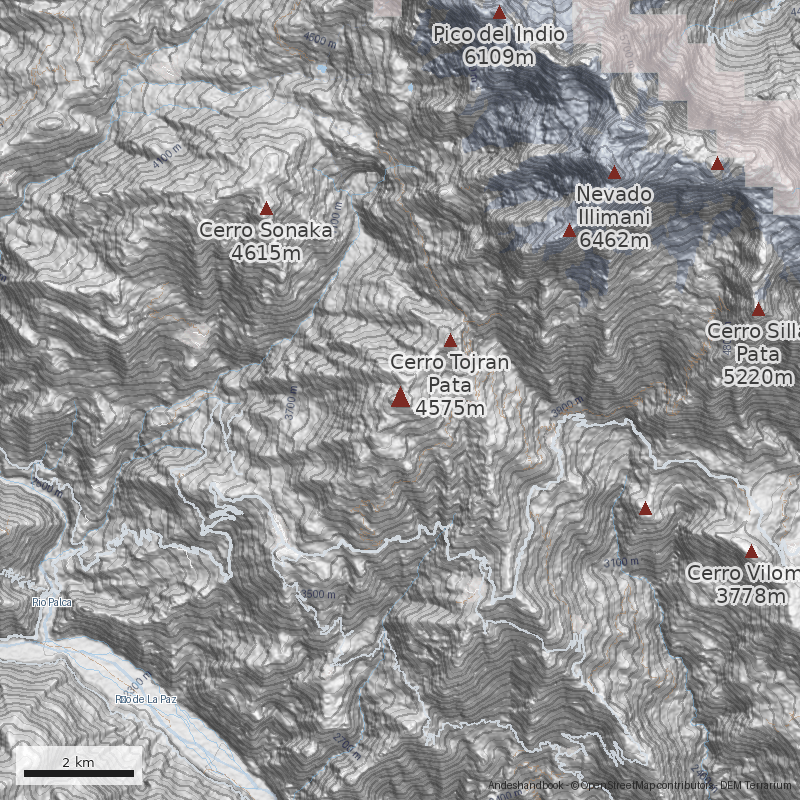 Mapa Cerro Lekelekeni