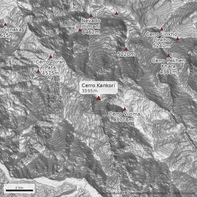 Mapa Cerro Kankori