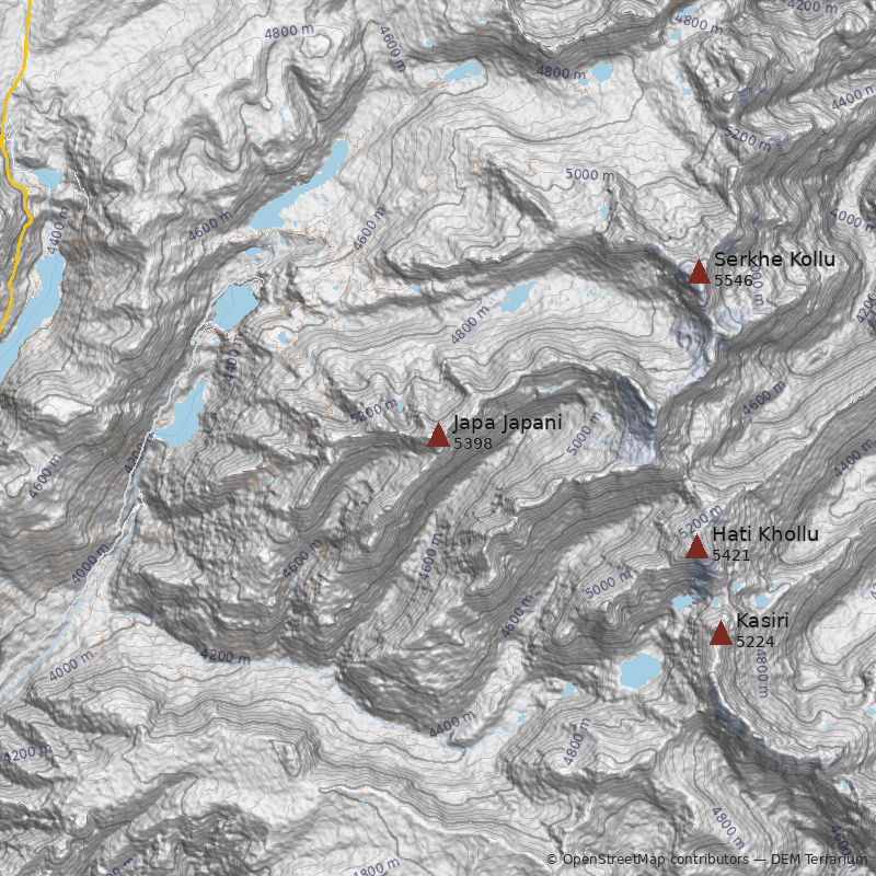 Mapa Cerro Japa Japani