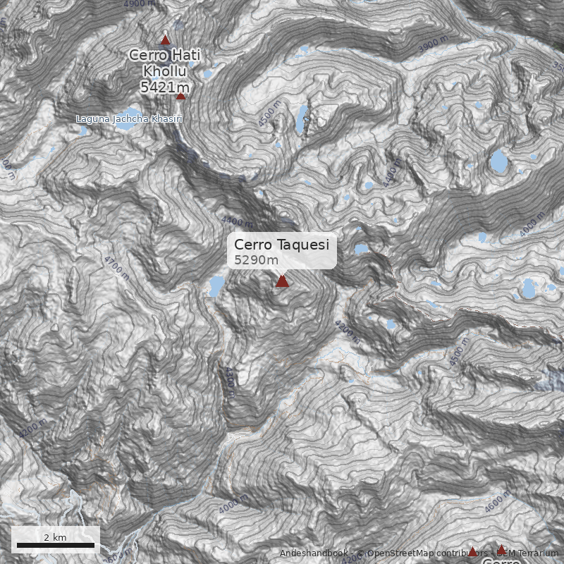 Mapa Cerro Taquesi