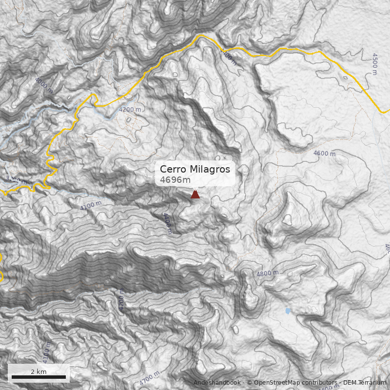 Mapa Cerro Milagros