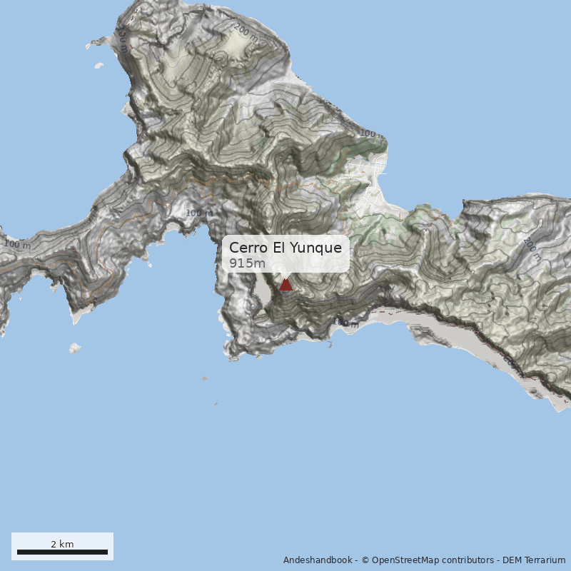 Mapa Cerro El Yunque