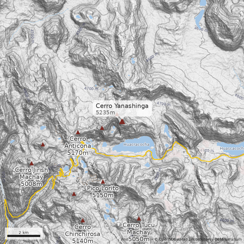 Mapa Cerro Yanashinga
