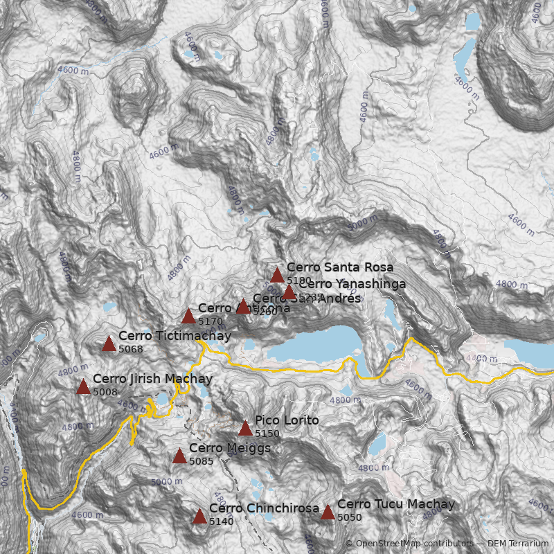 Mapa Cerro Santa Rosa