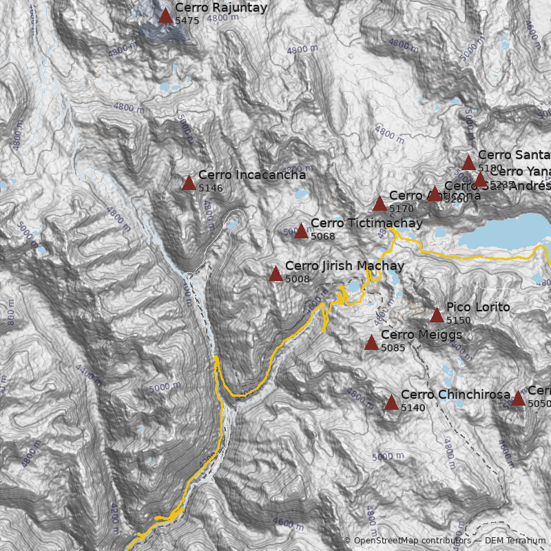 Mapa Cerro Jirish Machay