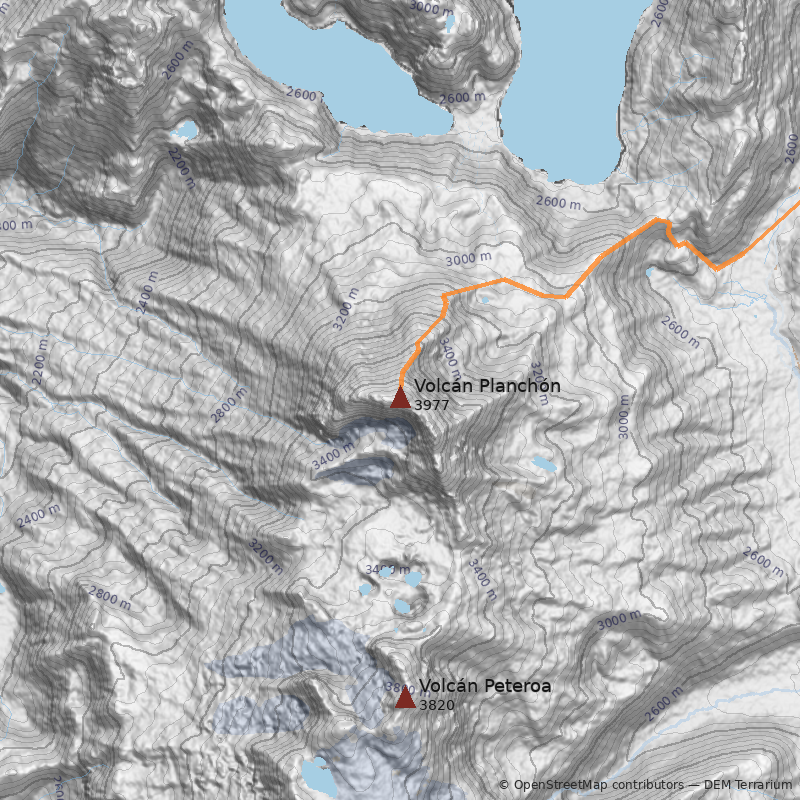 Mapa Volcán Planchón