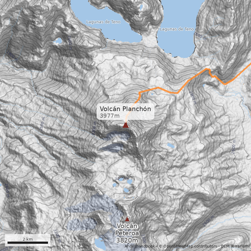 Mapa Volcán Planchón