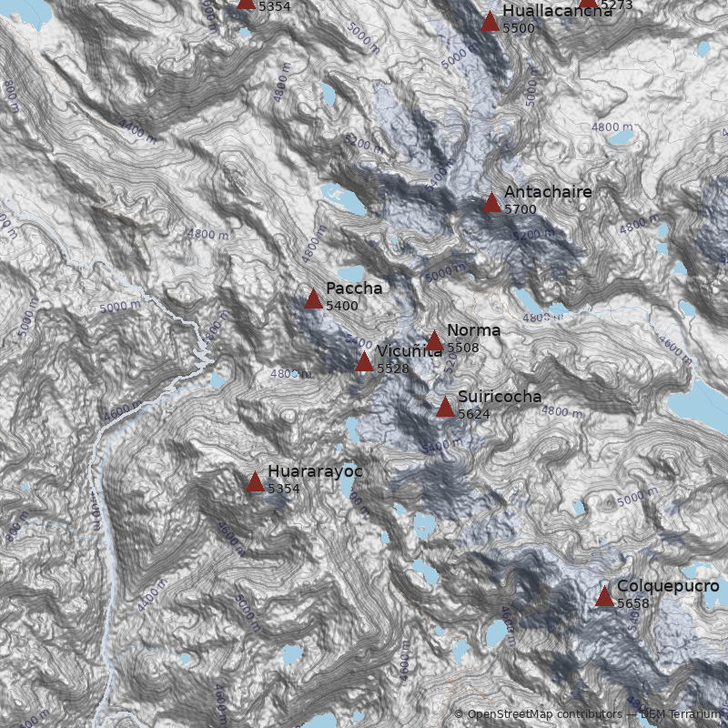 Mapa Nevado Vicuñita