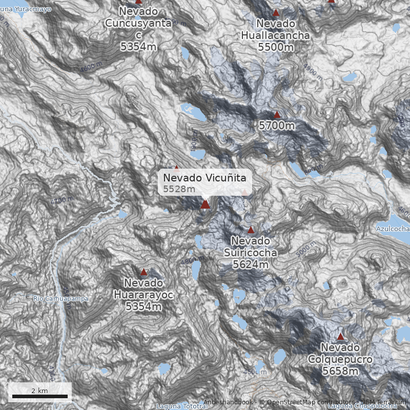 Mapa Nevado Vicuñita