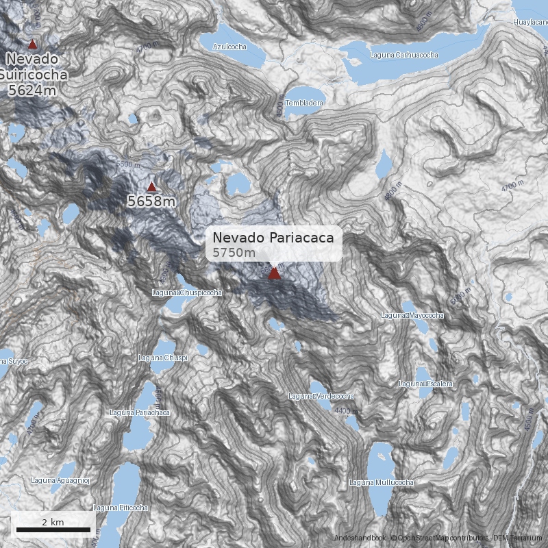 Mapa Nevado Pariacaca