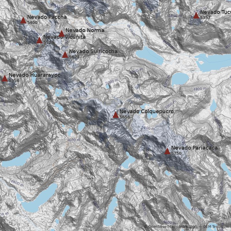 Mapa Nevado Colquepucro