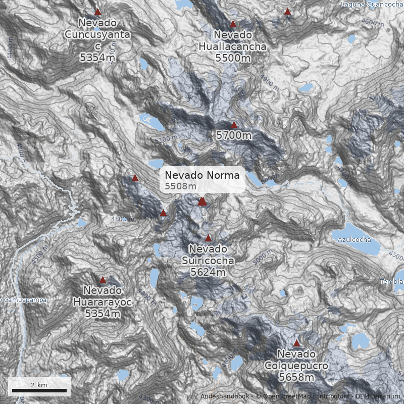 Mapa Nevado Norma