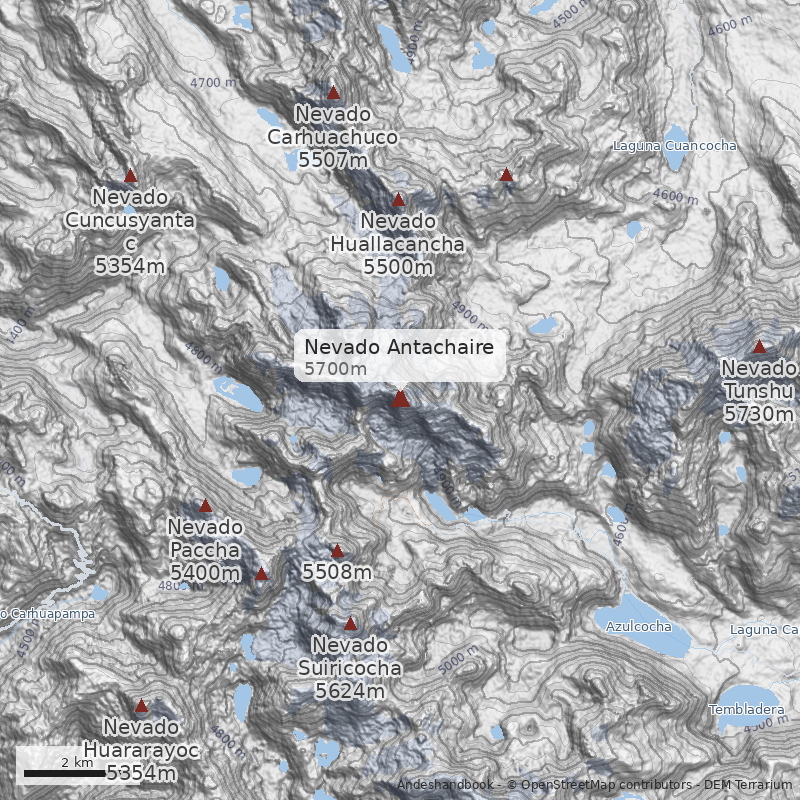 Mapa Nevado Antachaire