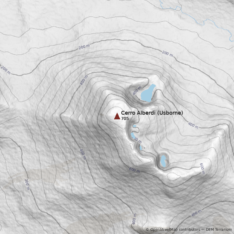 Mapa Cerro Alberdi (Usborne)