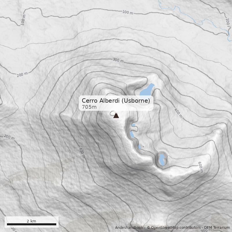 Mapa Cerro Alberdi (Usborne)