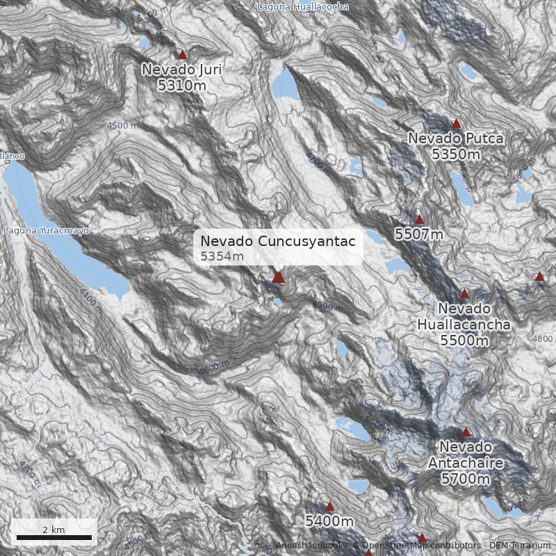 Mapa Nevado Cuncusyantac
