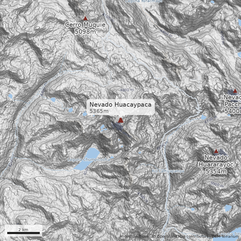 Mapa Nevado Huacaypaca