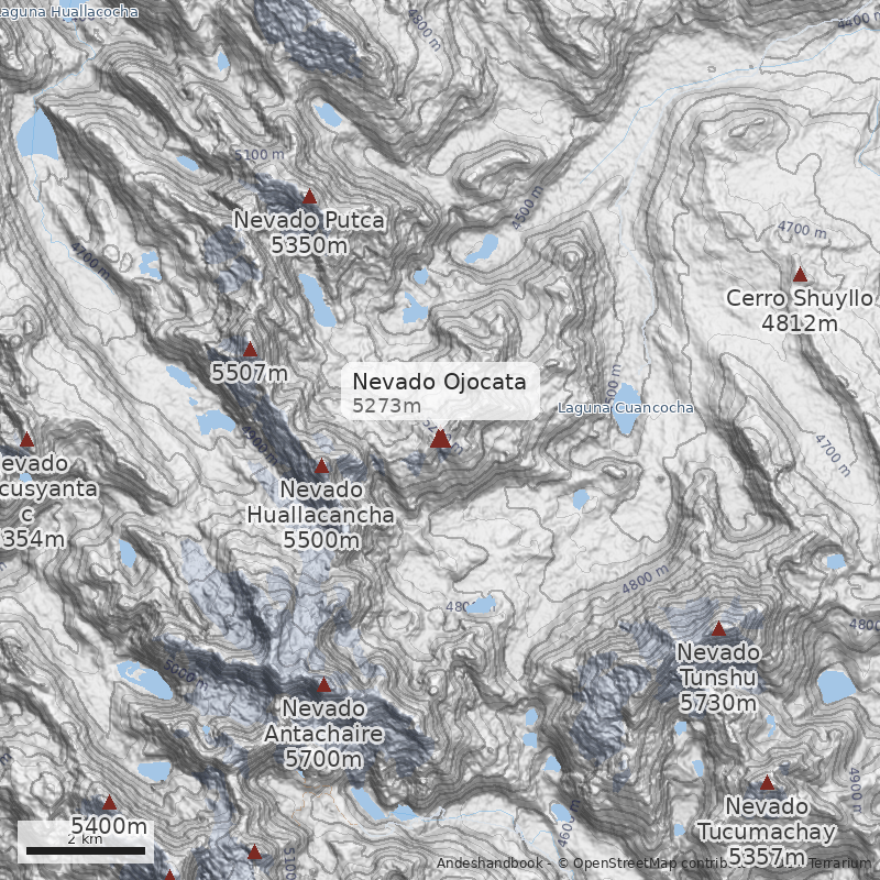 Mapa Nevado Ojocata