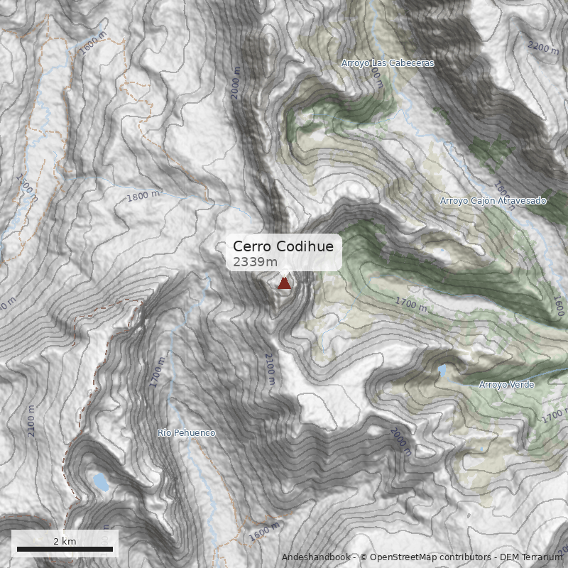 Mapa Cerro Codihue