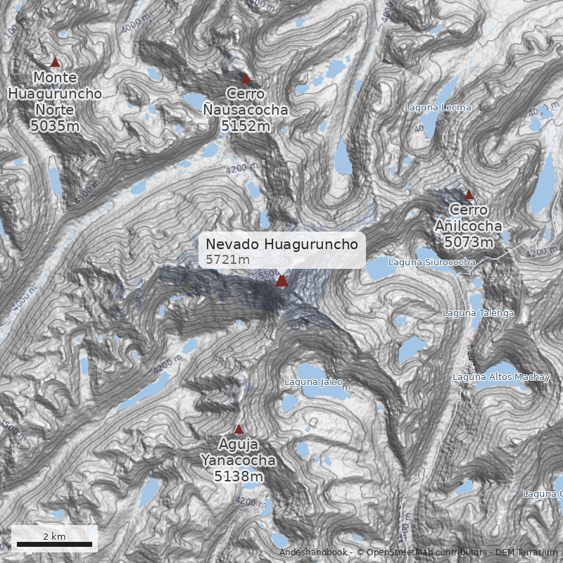 Mapa Nevado Huaguruncho