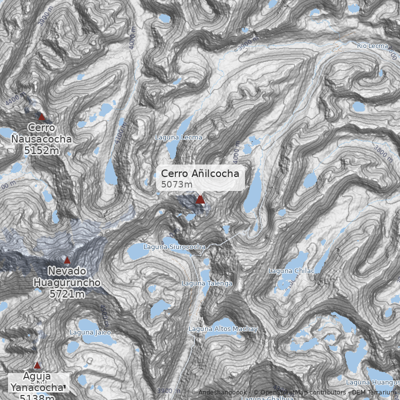 Mapa Cerro Añilcocha