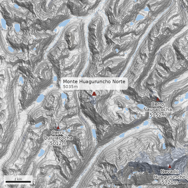 Mapa Monte Huaguruncho Norte