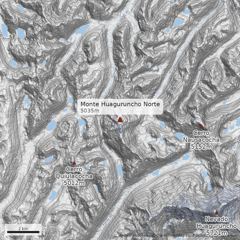 Mapa Monte Huaguruncho Norte