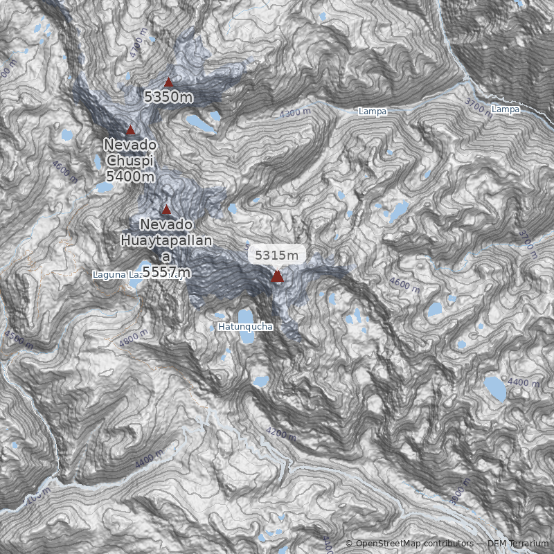 Mapa Cerro Cochas (Quchas)