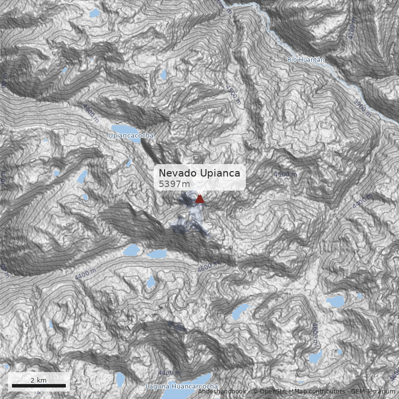 Mapa Nevado Upianca