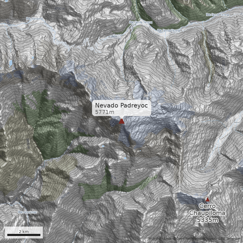 Mapa Nevado Padreyoc