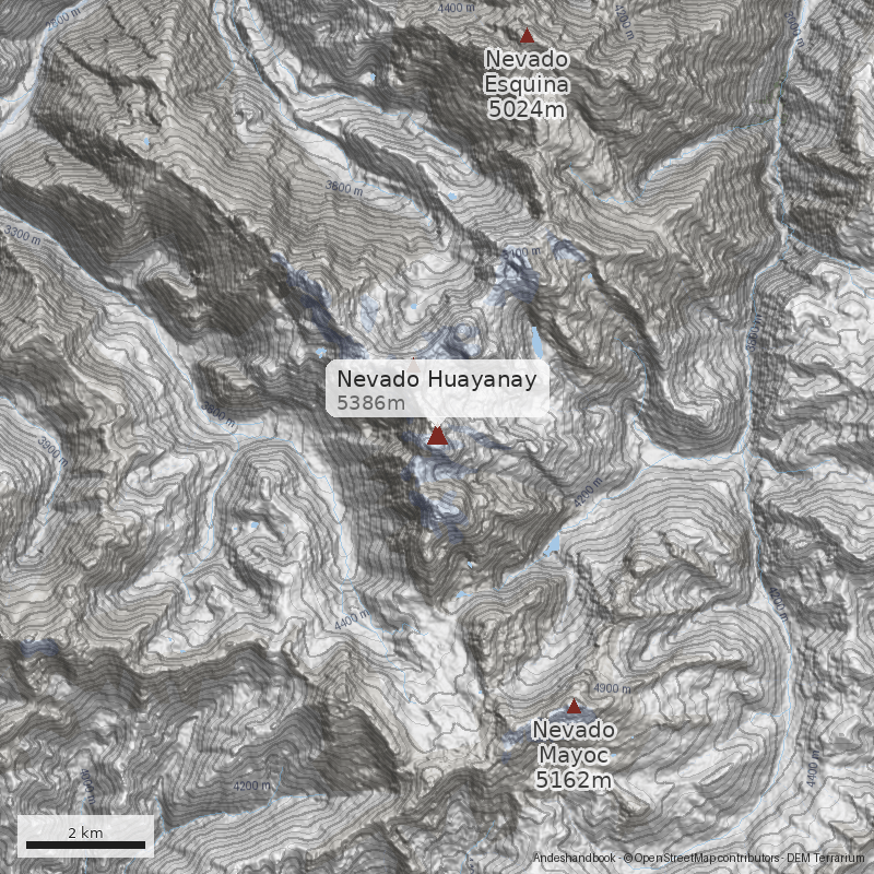 Mapa Nevado Huayanay