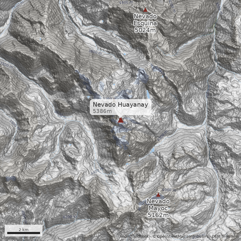Mapa Nevado Huayanay