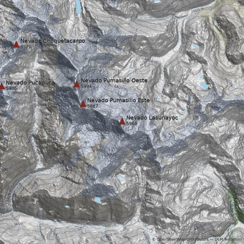 Mapa Nevado Lasunayoc