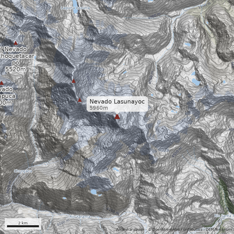 Mapa Nevado Lasunayoc
