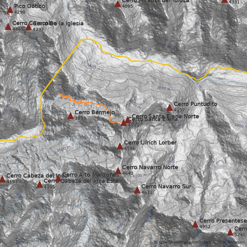 Mapa Cerro Santa Elena