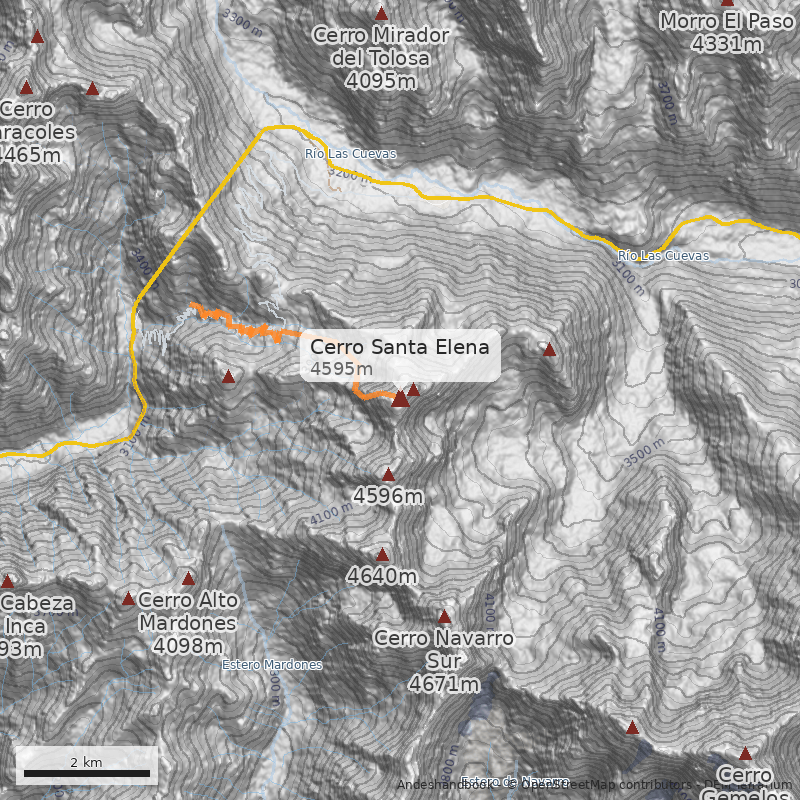 Mapa Cerro Santa Elena