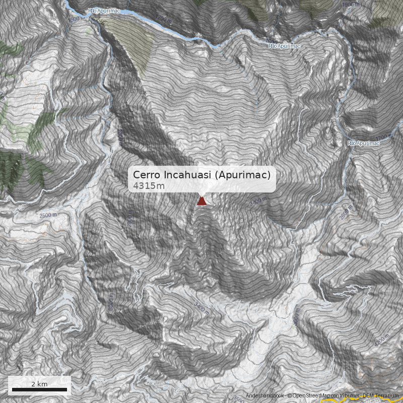 Mapa Cerro Incahuasi (Apurimac)