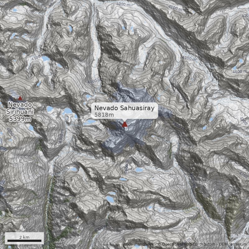 Mapa Nevado Sahuasiray