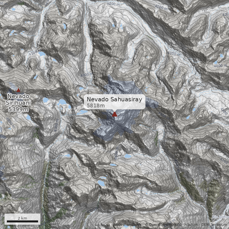 Mapa Nevado Sahuasiray